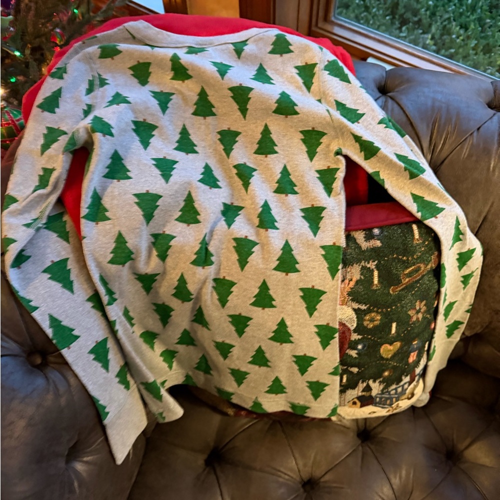 NWT HANNA ANDERSON XS HOLIDAY PJ’S
GREY/ GREEN TREES HAPPY HOLIDAY TANNENBAUM